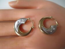 Creolen Gelbgold Weißgold 333/8k Gold bicolor