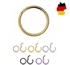 Nasenring 1 Stück Knorpel Stecker Faux Damen Herren Piercing 8-10 mm auswählen