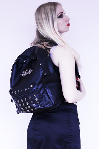 Goth skull head bag - goth, rucksack