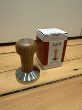 Gaggia Edelstahl Tamper mit Griff aus Eschenholz 58mm