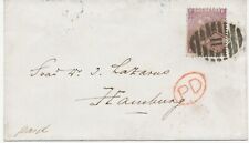 GB 1867 QV 6d bright violet Pl.6 wmk Spray (KF) on superb cover LONDON - HAMBURG