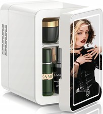 Vinato Mini-Kühlschrank mit Spiegel Weiß 4l 220V AC/12V DC