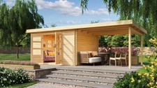 Gartenhaus holz 28mm karibu - 28mm,