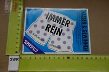 Alter Aufkleber Mode Kleidung Reinigung Wäscherei 1992 Textilreinigung Bonn