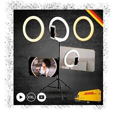XXL Ringlicht mit 2m Stativ groß + Ring Light Handy Smartphone Halterung Tripod 