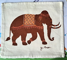 1/3 Jim Thompson Vintage Kissenbezug Baumwolle, Leinenstruktur, ca. 40 x 40