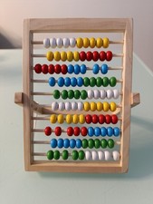 Abakus Rechenschieber, Holz, 100 Perlen, Rechenhilfe