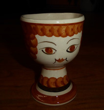 Übertopf Blumentopf Gesicht-Bemalung-braun