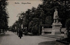 Berlin Sieges-Allee alte Postkarte 1917 mit Stempel Falkenstein Vogtland gelauf.