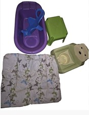 Baby Hygiene Set Babyausstattung Babypflege Badewanne Badesitz