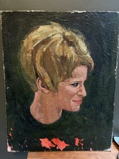 Vintage (Antik Stil) Öl Portrait Gemälde einer Dame / Frau