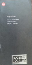 Leitz - Leica Preisliste