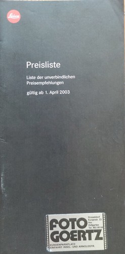 Leitz leica preisliste - leica,