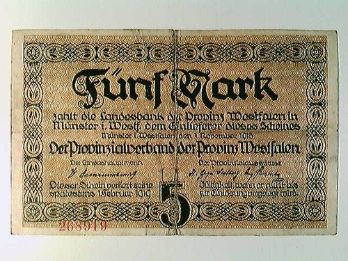 Notgeld provinz westfalen - notgeld,