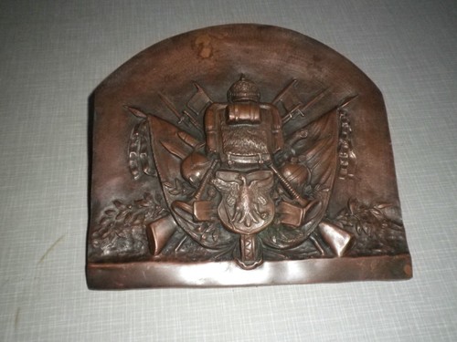 Relief bronze soldaten - bronze,