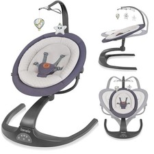 Lionelo Babywippe Rina Concrete Grey – 2-in-1 Liegestuhl mit Musik - Sehr gut