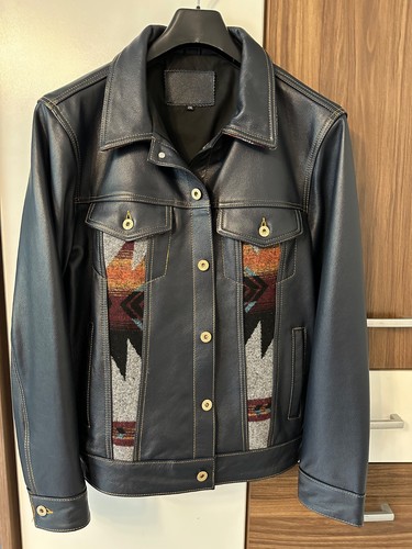 Leder jacke herren - leder, m