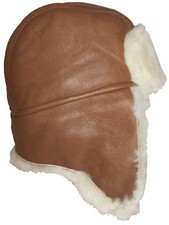 FELLMÜTZE FLIEGERMÜTZE RUSSENMÜTZE SCHAPKA LEDER HUT BOMBERHUT ( NEU )