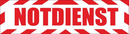 Magnetschild notdienst mit - magnetschild, "notdienst"