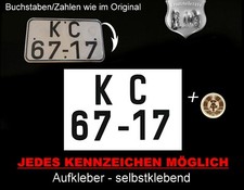 Kennzeichen Nummernschild