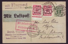 DANZIG 1924 POSTCARD TO BERLIN