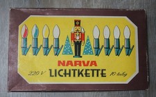 NARVA  Lichtkette  10-teilig - DDR -  Weihnachtsbeleuchtung-Vintage inkl.OVP 