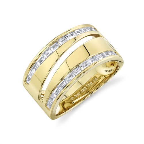 14k gelbgold baguette diamant - gelbgold,