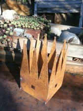 Edelrost Krone eckig Dekokrone