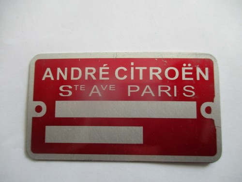 Typenschild citroen schild rot - schild,