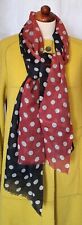 HARTFORD Schal mit Fransen 100% Wolle Polka Dot Print Punkte 2 Farben