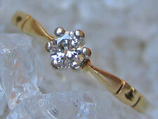 0,18 ct. Solitär in aus 585er 14kt Gold Ring mit Diamant Brillant Solitaire 4476