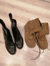 Damen Stiefeletten Leder  2 Paar  Gr.40 wenig getragen
