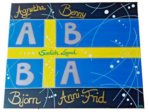 Gemälde auf leinwand abba - gemälde, "abba"