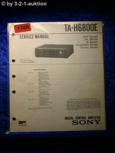Sony service manual h6800e - ta,