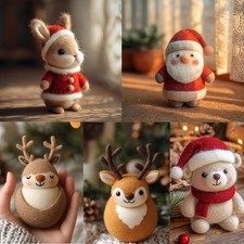 Nettes fertiges Wollfilz Kit Cartoon Puppe Handgefertigte Nadel Geschenk