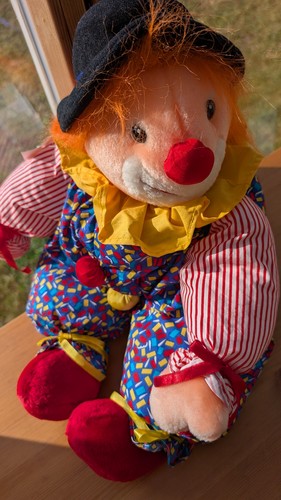 Neu clown puppe mit - puppe, hut