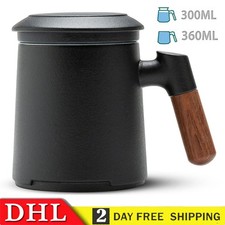 Teetasse mit Deckel Kaffeebecher Teebecher, Keramik Matte Teetassen Geschenk DE