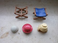 Playmobil 3652 Turnierplatz 5 Ersatzteile Stühle Haare Kopfbedeckung Hut Haube
