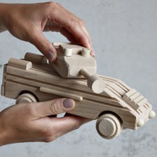 Panzer holz auto holzspielzeug - auto,
