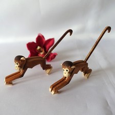 Erzgebirge Figuren 2 Affen Karl Max Dittmann Figuren Äffchen / ev 710(9)