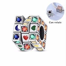 💖  Charm  Anhänger 925 Silber ZAUBERWÜRFEL Love Herz für Pandora Armband 💖