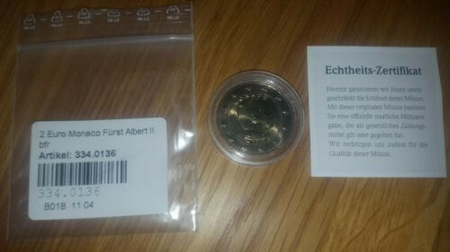 Münze euro monaco - euro,