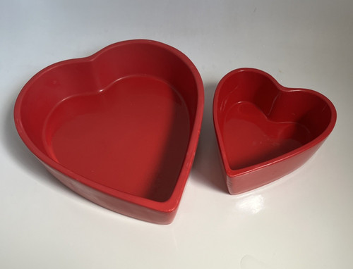 Vintage 2er set herz - herz, schalen