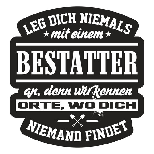 Aufkleber wetterfest bestatter - aufkleber,