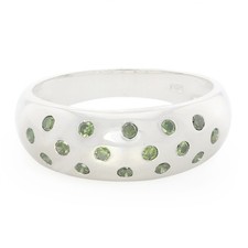 Smaragdgrüner Diamantring aus