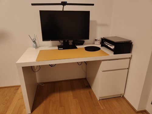 Ikea malm schreibtisch - schreibtisch,, weiß