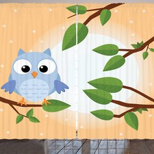 Eule Drucken Rustikale Gardine