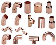 Kupfer-Lötfittinge, Bögen , Muffen , Winkel , Übersprünge , Kappen usw. 6 - 35mm