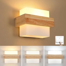 Wandleuchte wandlampe holz e27 - wandleuchte,