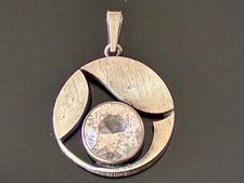 Anhänger Sten & Laine Kultasepät 1977 Sterling Silber 925 Bergkristall Nordform